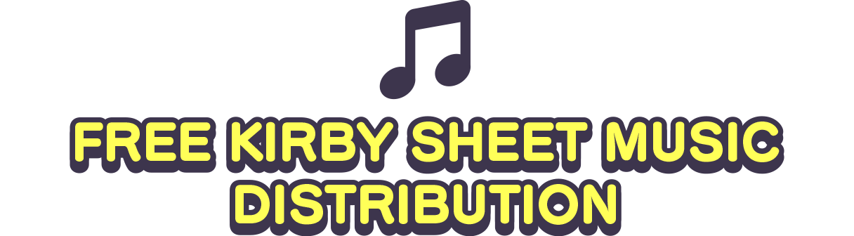 Free Kirby Sheet Music Distribution Kirby Portal